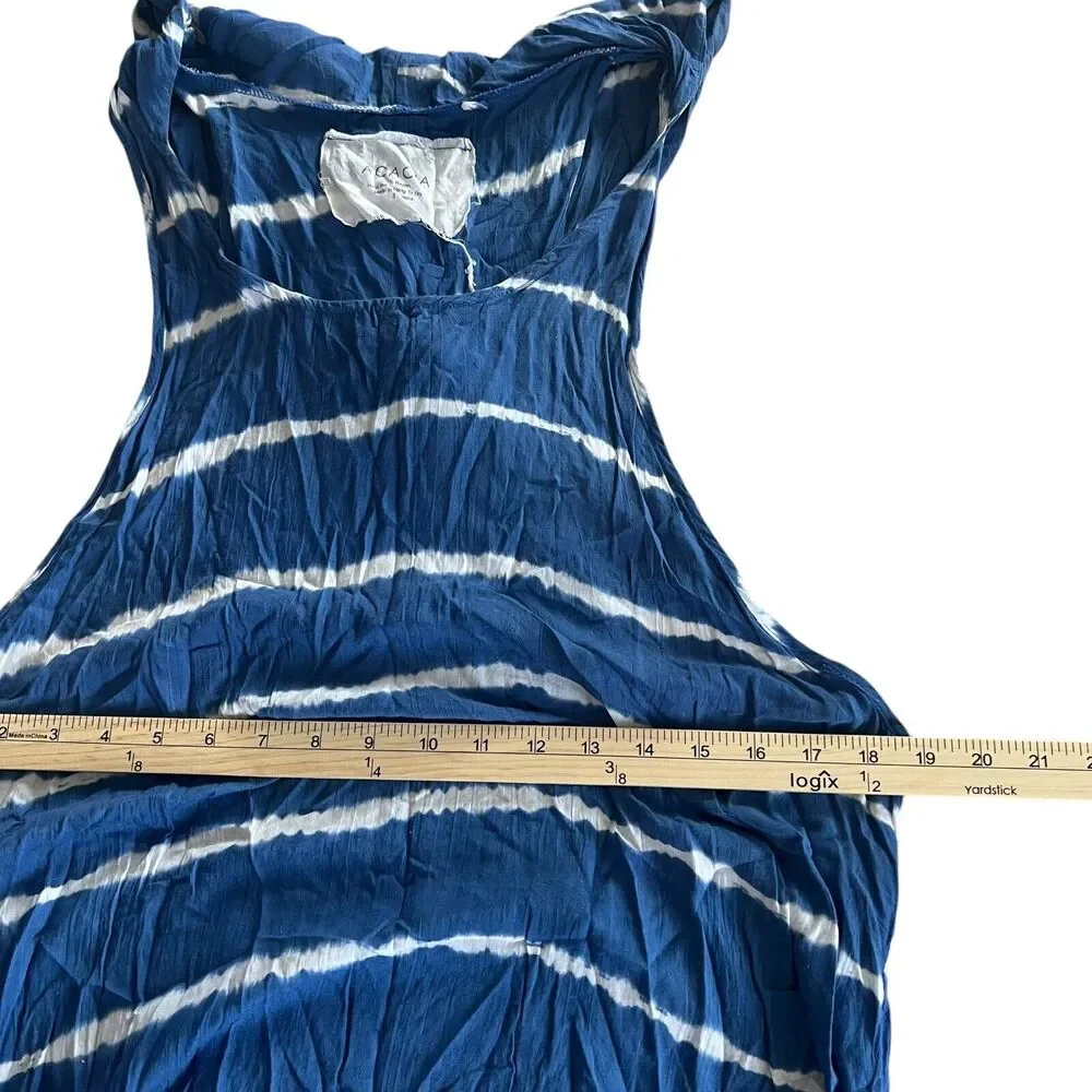Acacia Mini Dress Pacific Tides Womens Sz Small Blue Tie Dye Beach‎ Swim Coverup